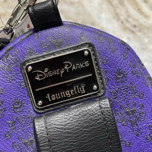 Disney Parks Loungefly | Purple Haunted Mansion Wallpaper Wristlet Belt Bag